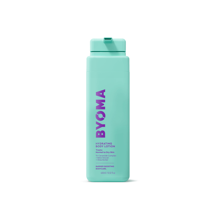 BYOMA HYDRATING BODY LOTION against a white background.
