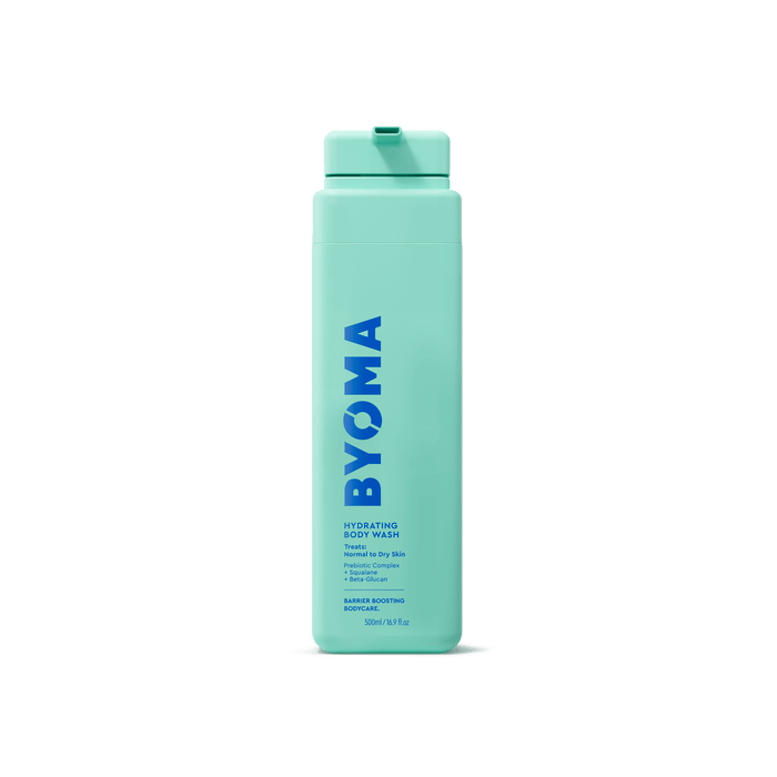 BYOMA HYDRATING BODY WASH against a white background.