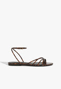 Inez Animal Print Leather Flat Sandal 5 Animal Print Patent - Schutz Shoes