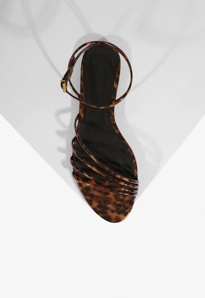 Inez Animal Print Leather Flat Sandal - Schutz Shoes