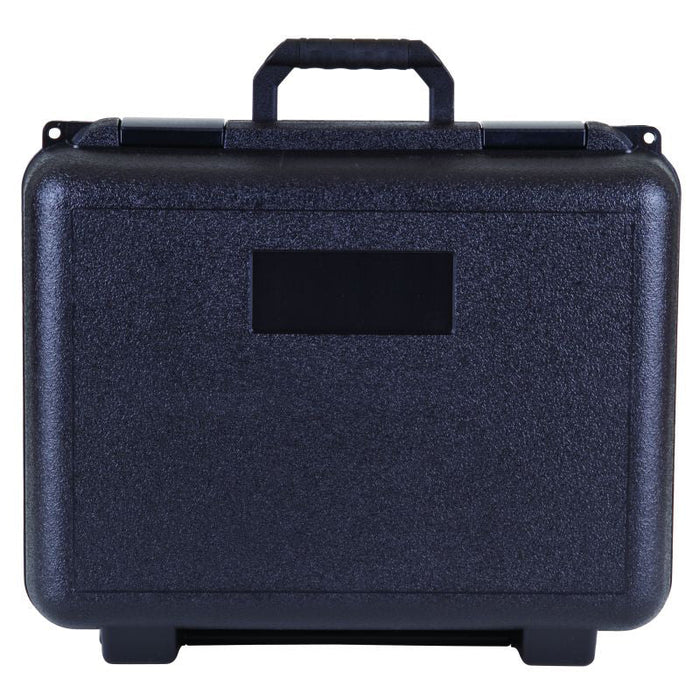 50430 Infinity 17 (FW 6.5) Integral Hinge Case – Closed Front View Showing Label Area and Lock Tabs