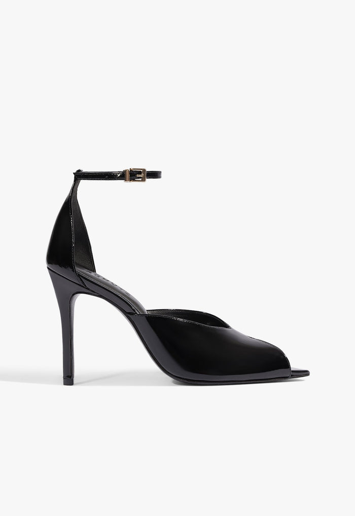 Ingrid Lace Patent Pump 5 Black Patent - Schutz Shoes
