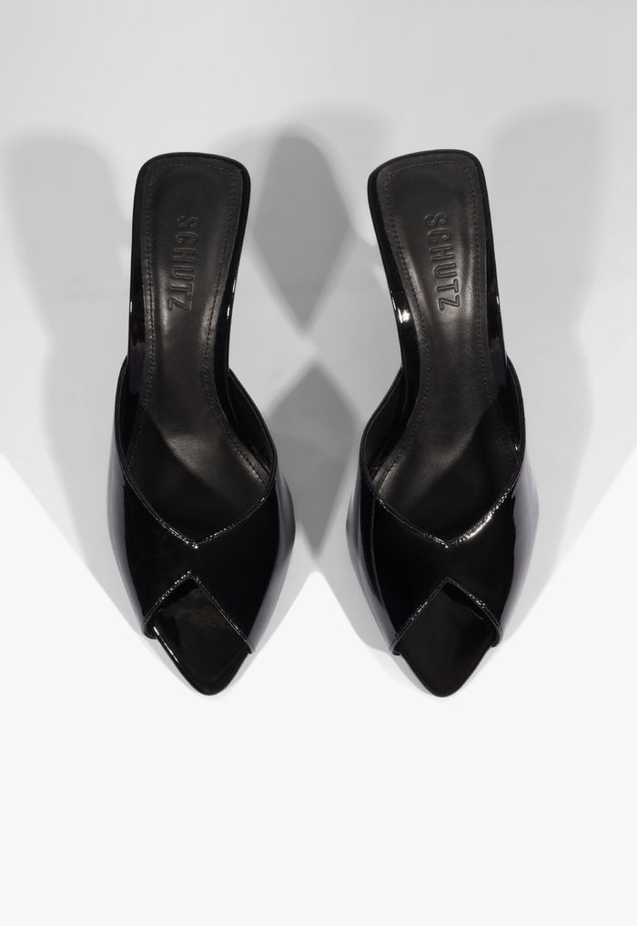 Ingrid Mule Patent Sandal - Schutz Shoes