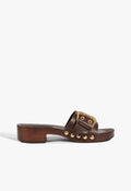 Irie Leather Sandal 5 Chestnut Brown Leather - Schutz Shoes
