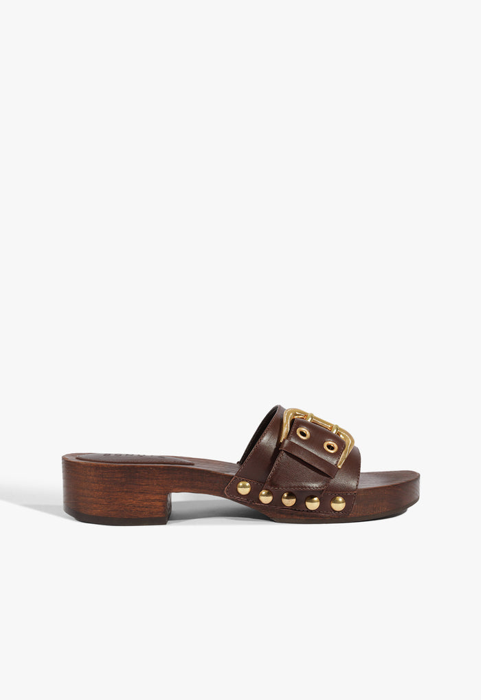 Irie Leather Sandal 5 Chestnut Brown Leather - Schutz Shoes