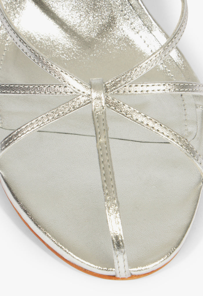 Iris Metallic Leather Caged Sandal - Schutz Shoes