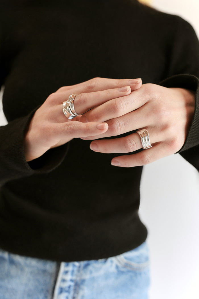 Isla Ear Cuff/Ring Silver