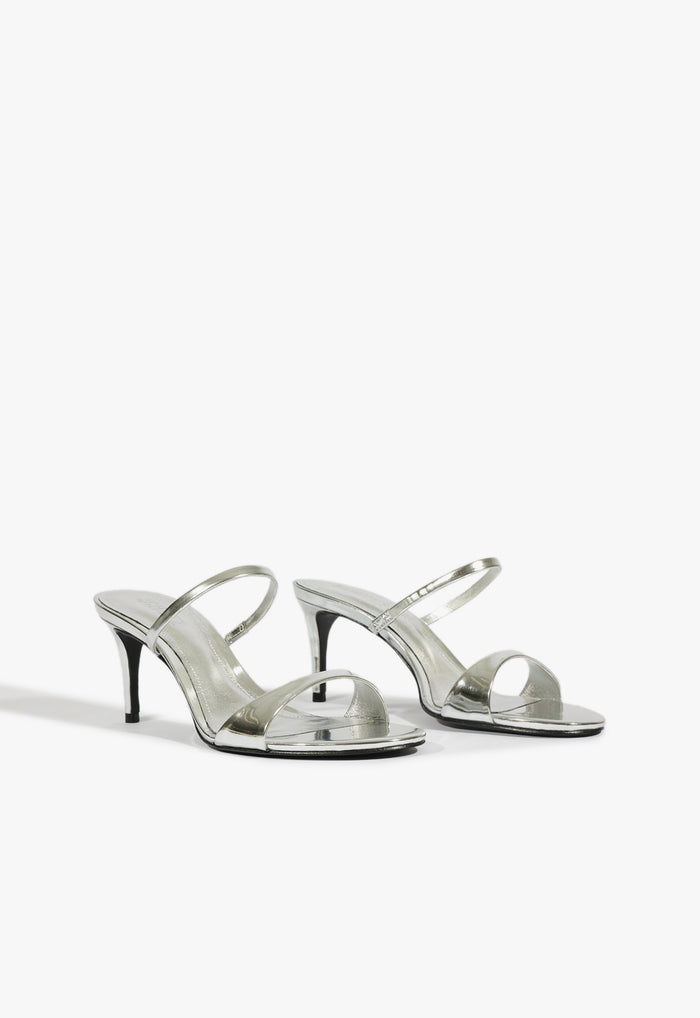 Jessica Mid Mule Leather Sandal - Schutz Shoes