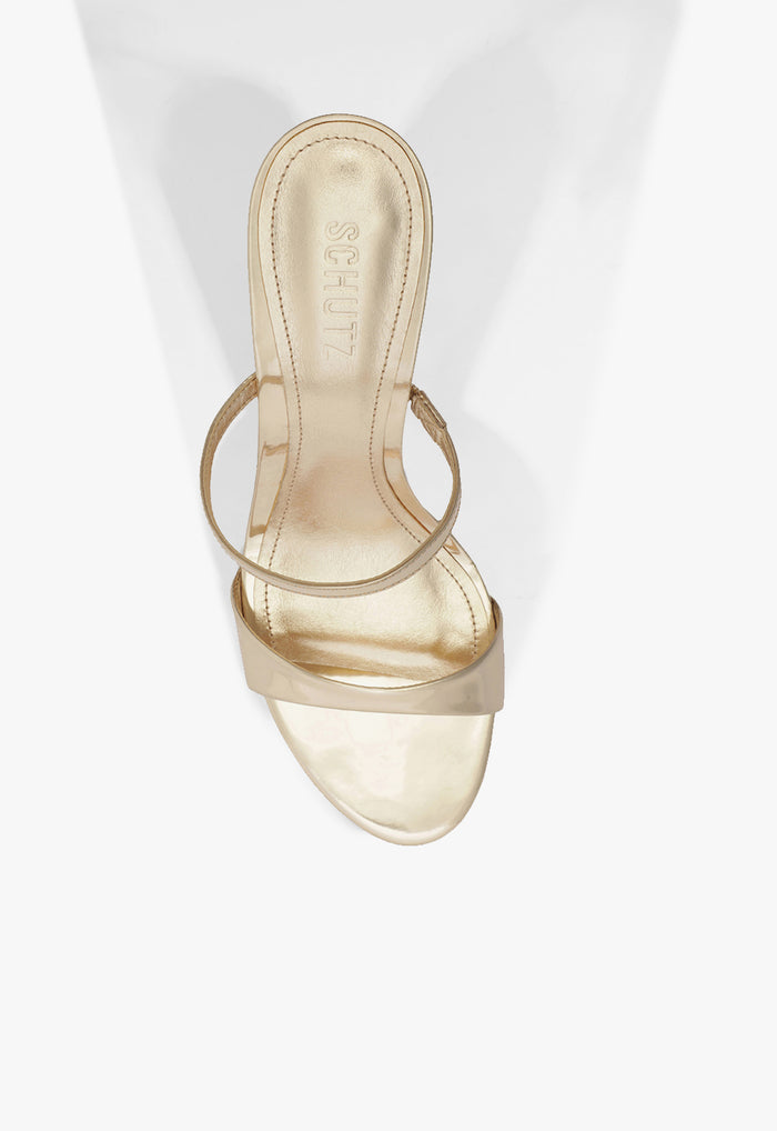 Jessica Mid Mule Leather Sandal - Schutz Shoes