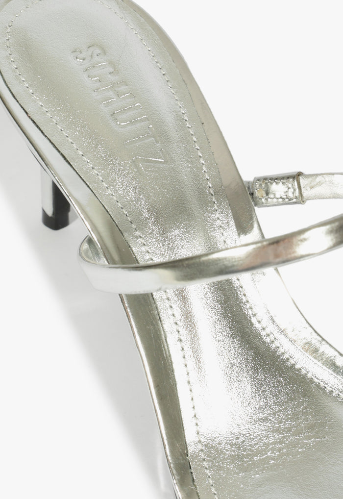 Jessica Mid Mule Leather Sandal - Schutz Shoes