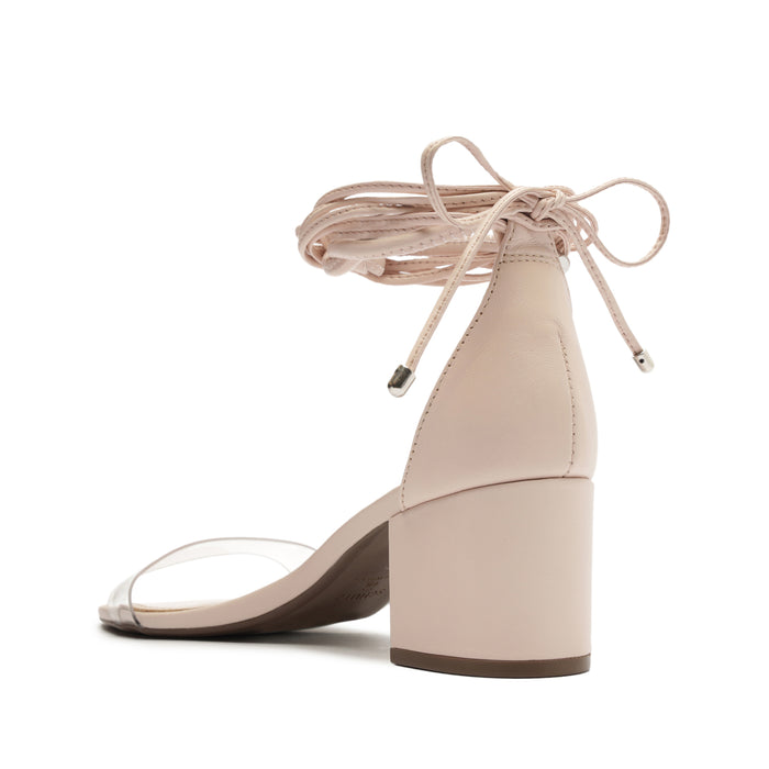 Jessie Mid Block Nappa Leather & Vinyl Sandal - Schutz Shoes