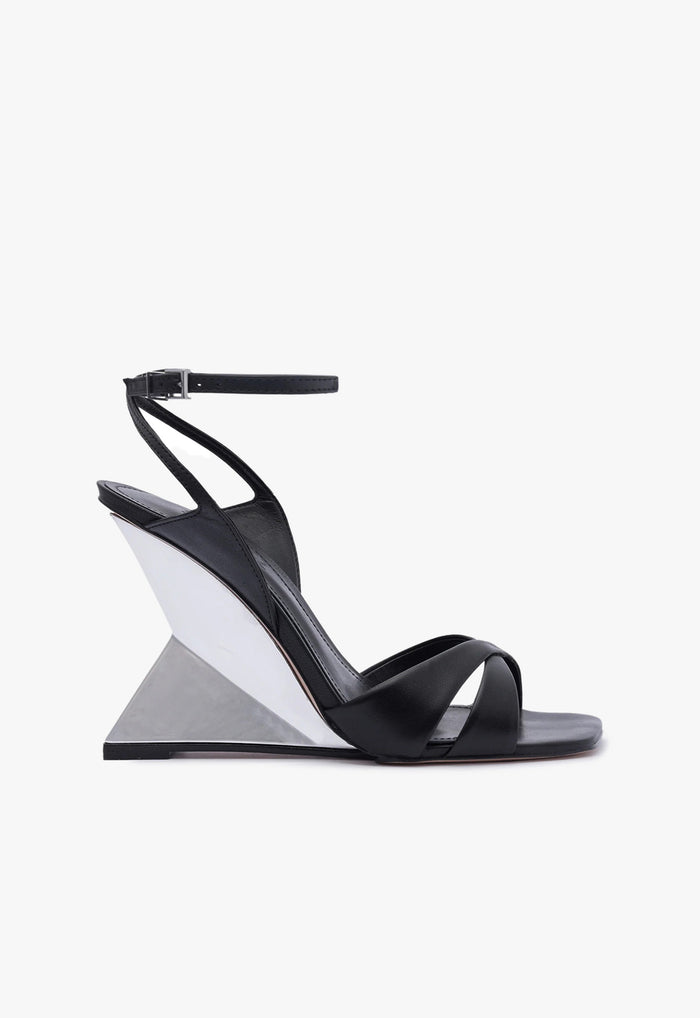 Jill Nappa Leather Sandal 5 Black Nappa Leather - Schutz Shoes