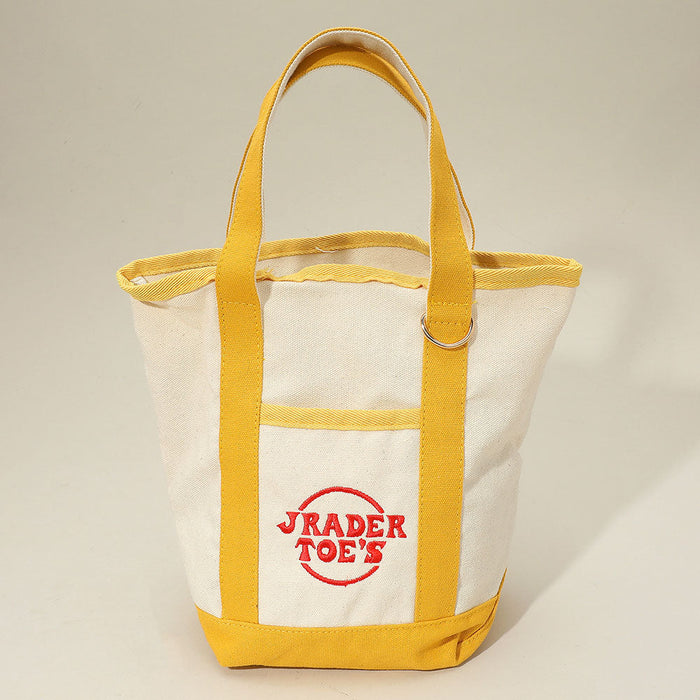 Jrader Toes Message Embroidered Small Multi Purpose Canvas Tote Bag
