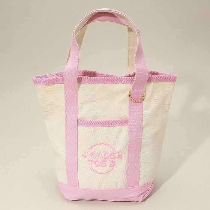 Jrader Toes Message Embroidered Small Multi Purpose Canvas Tote Bag