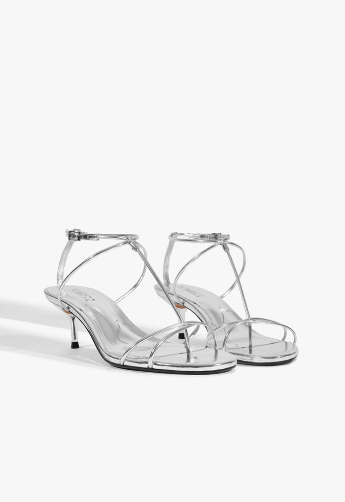 Jules Mid Metallic Leather Sandal - Schutz Shoes