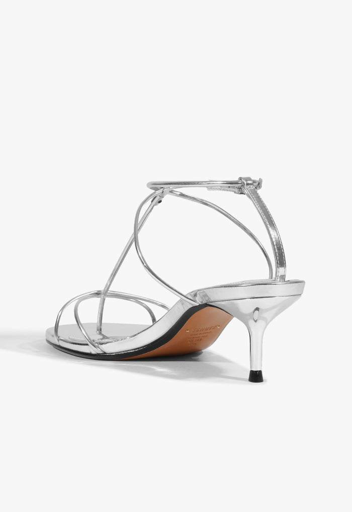 Jules Mid Metallic Leather Sandal - Schutz Shoes