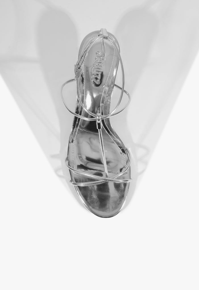 Jules Mid Metallic Leather Sandal - Schutz Shoes