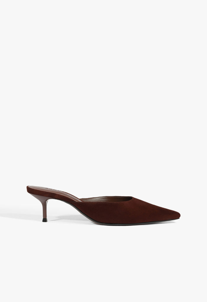 Julie Suede Pump 5 Chestnut Brown Suede - Schutz Shoes