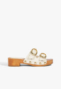 Juno Sandal 5 Sugar White Leather - Schutz Shoes