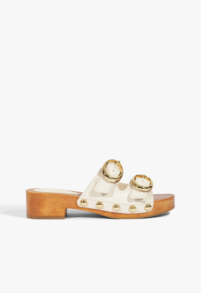 Juno Sandal 5 Sugar White Leather - Schutz Shoes