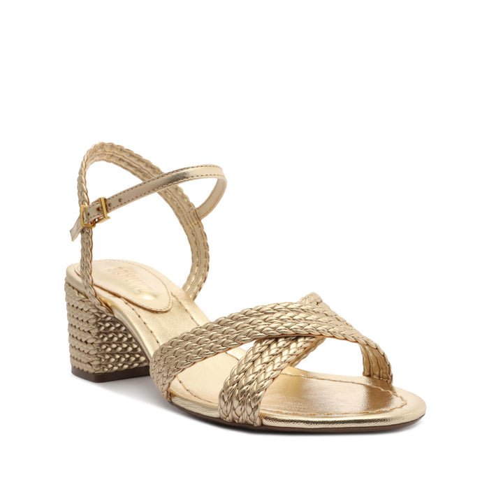 Karima Block Metallic Nappa Sandal - Schutz Shoes