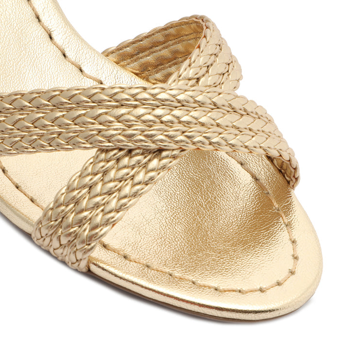 Karima Block Metallic Nappa Sandal - Schutz Shoes