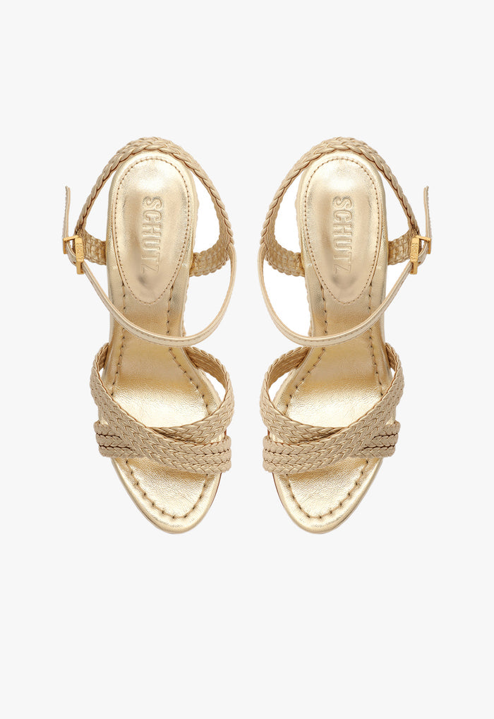 Karima Metallic Nappa Sandal - Schutz Shoes