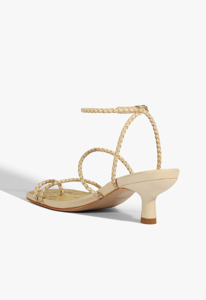 Kaya Straw Mid Sandal - Schutz Shoes