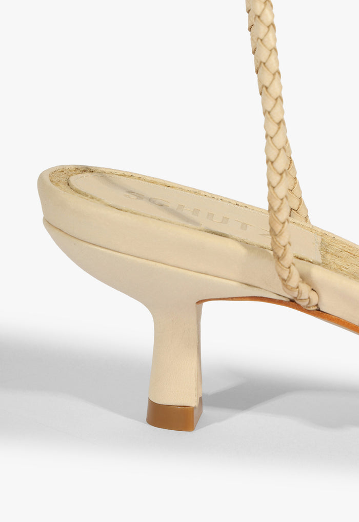 Kaya Straw Mid Sandal - Schutz Shoes