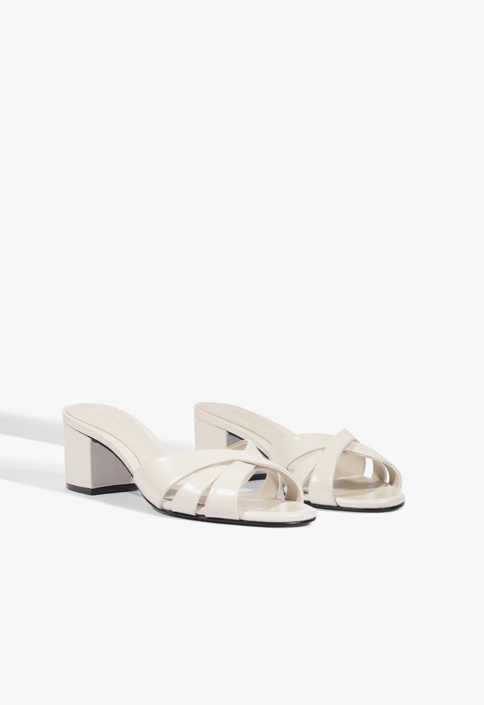 Keefa Block Mule Leather Sandal - Schutz Shoes
