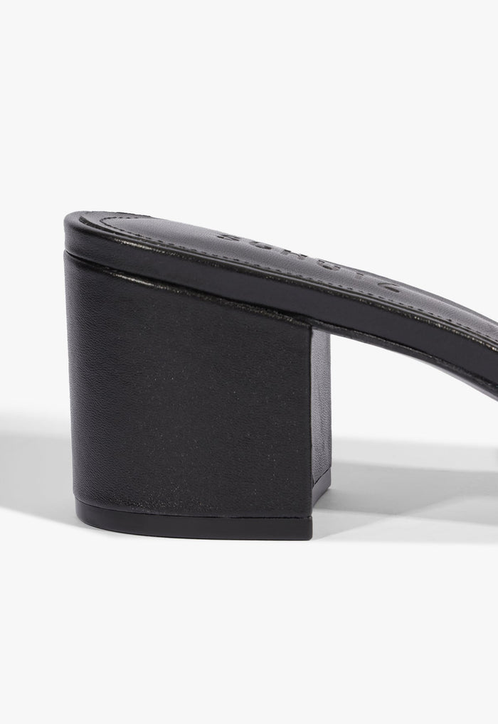 Keefa Block Mule Leather Sandal - Schutz Shoes