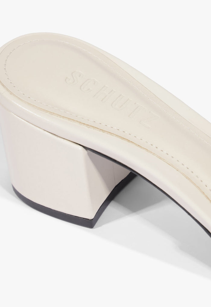Keefa Block Mule Leather Sandal - Schutz Shoes