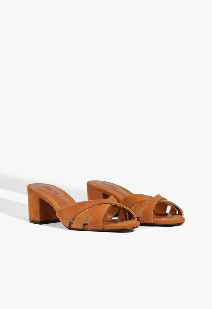 Keefa Block Mule Suede Sandal - Schutz Shoes