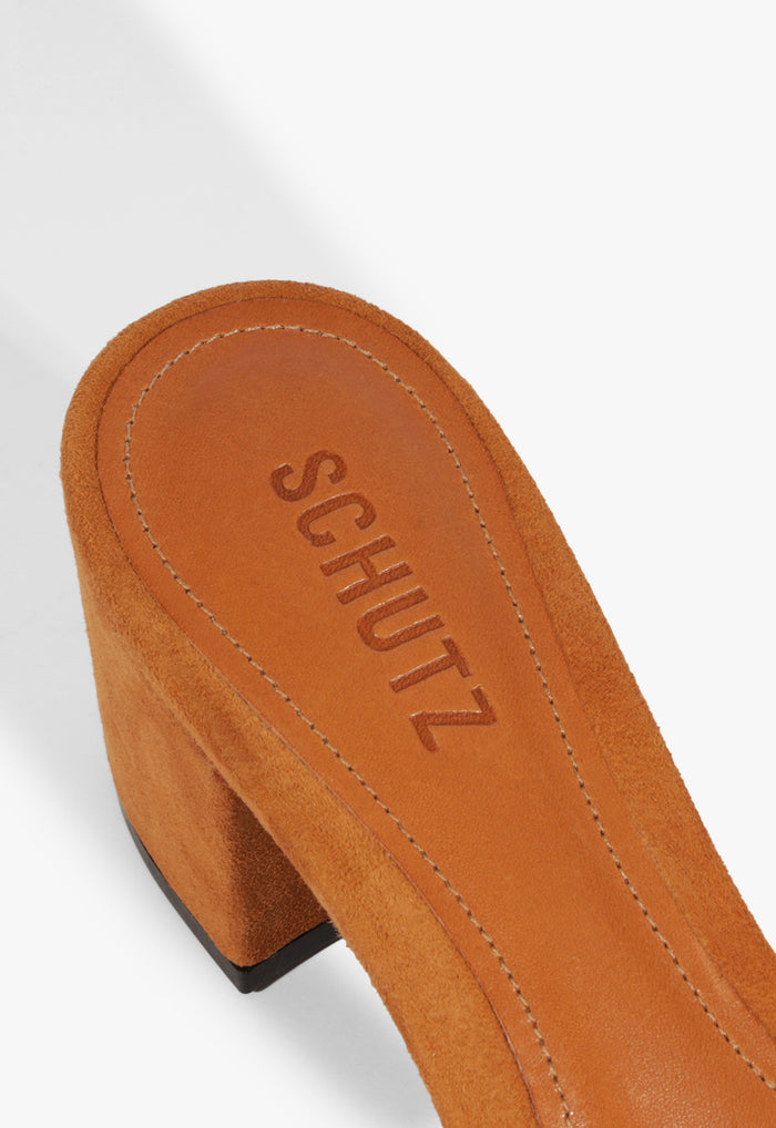 Keefa Block Mule Suede Sandal - Schutz Shoes