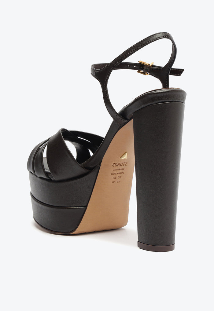 Keefa High Leather Sandal - Schutz Shoes