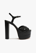 Keefa High Sandal 5 Black Nappa Leather - Schutz Shoes