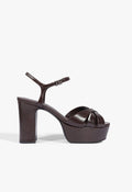 Keefa Leather Platform Sandal 5 Maplewood Leather - Schutz Shoes