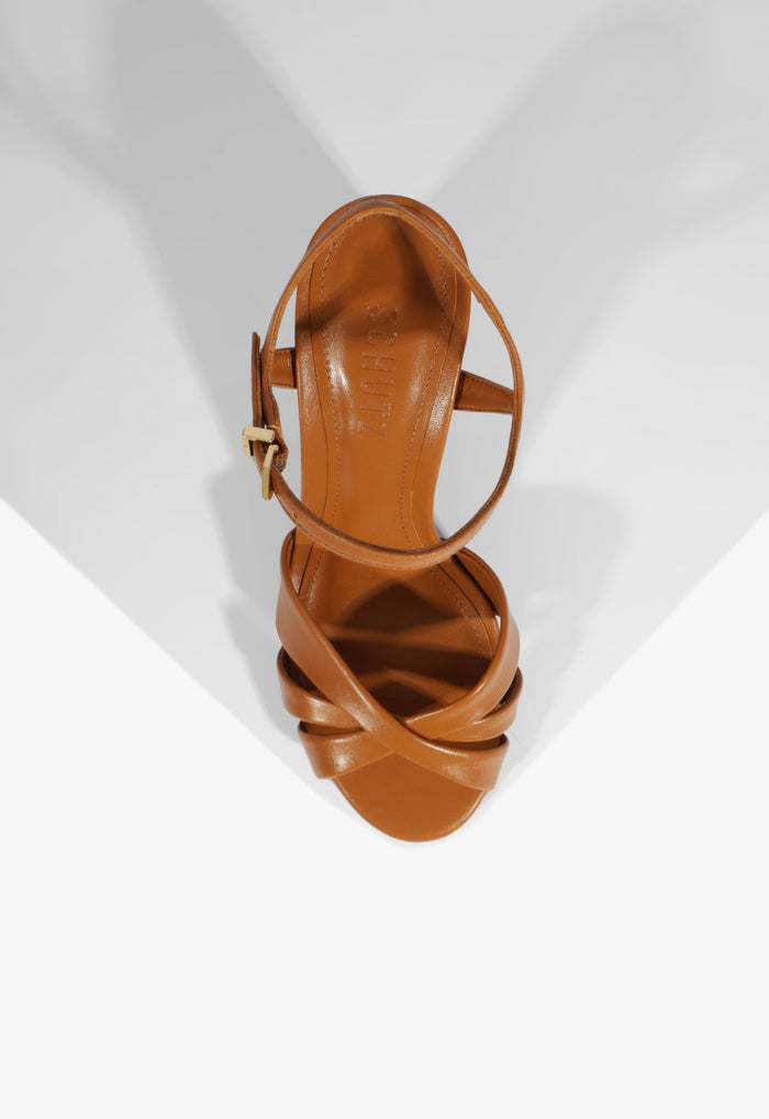 Keefa Raffia High Block Sandal - Schutz Shoes