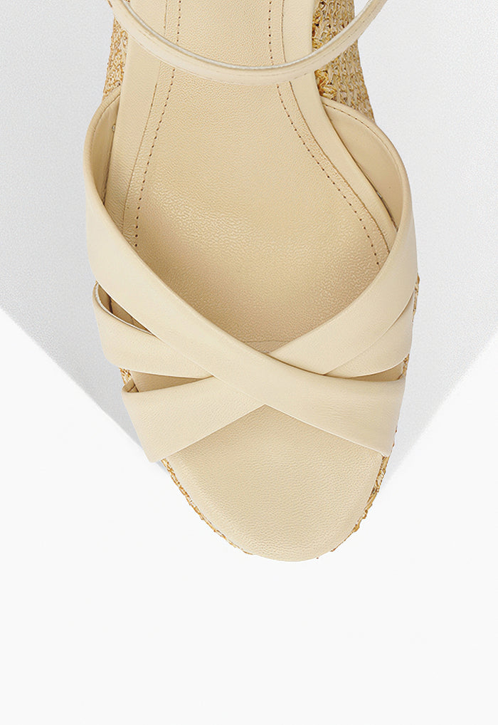 Keefa Raffia Wedge Sandal - Schutz Shoes