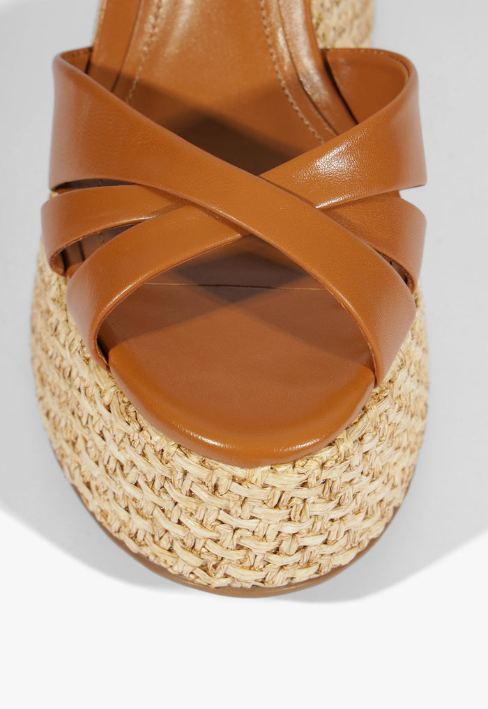 Keefa Raffia Wedge Sandal - Schutz Shoes