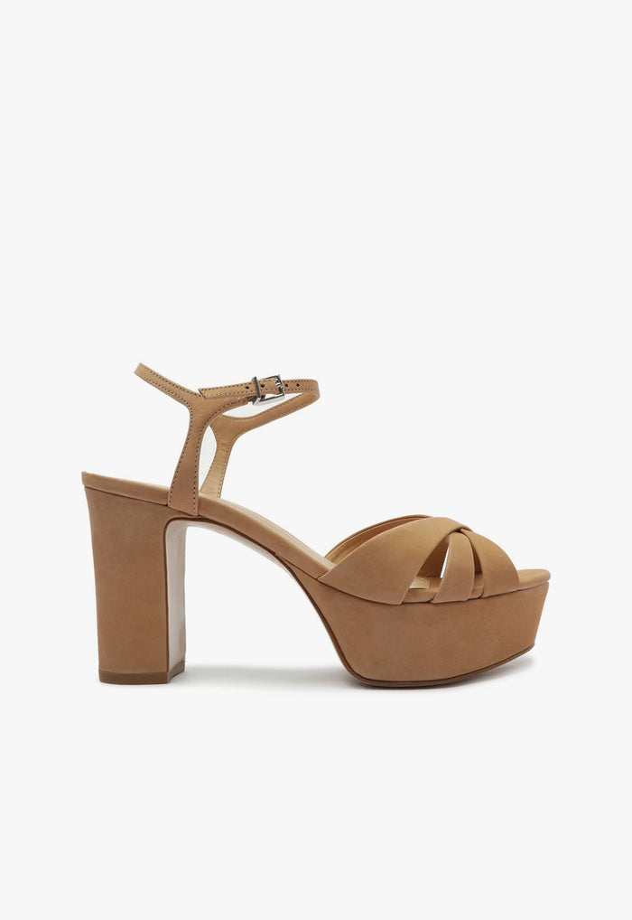 Keefa Sandal 5 Honey Beige Nubuck - Schutz Shoes