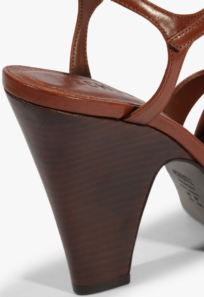 Keefa Wood Leather Platform Sandal - Schutz Shoes