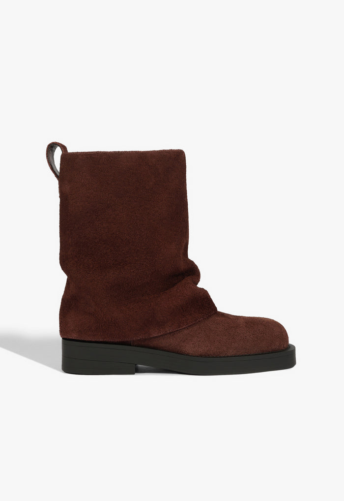 Keira Cloak Suede Bootie 5 Root Brown Suede - Schutz Shoes