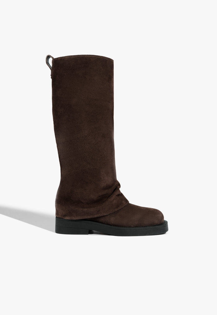 Keira Up Cloak Suede Boot 5 Root Brown Suede - Schutz Shoes