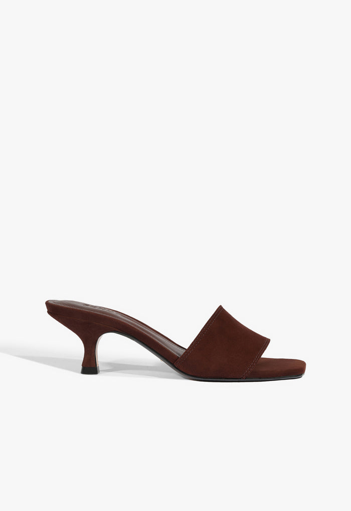 Kelsea Suede Sandal 5 Chestnut Brown Suede - Schutz Shoes