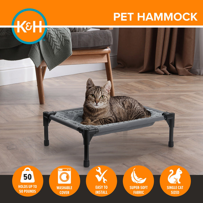 K&H Elevated Hammock Cat Bed for Indoor Cats