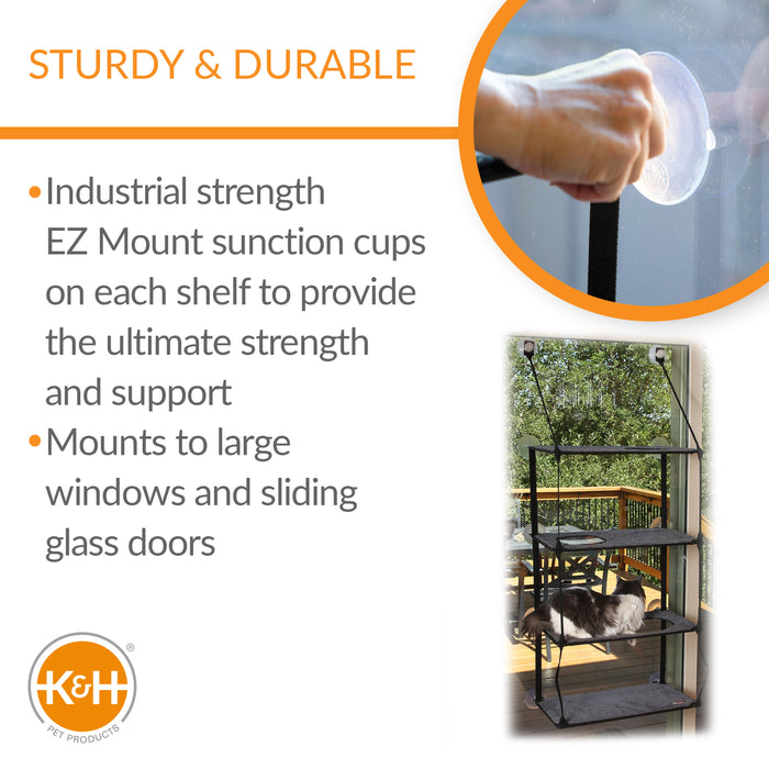 K&H EZ Mount Window Kitty Sill Quad Stack