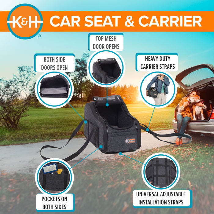 K&H Portable Pet Console Booster Dog Car Seat