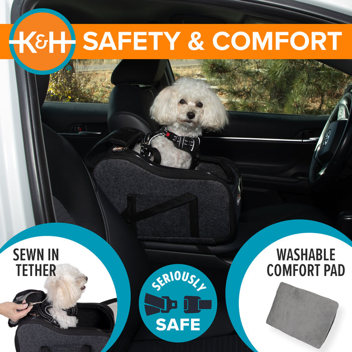K&H Portable Pet Console Booster Dog Car Seat