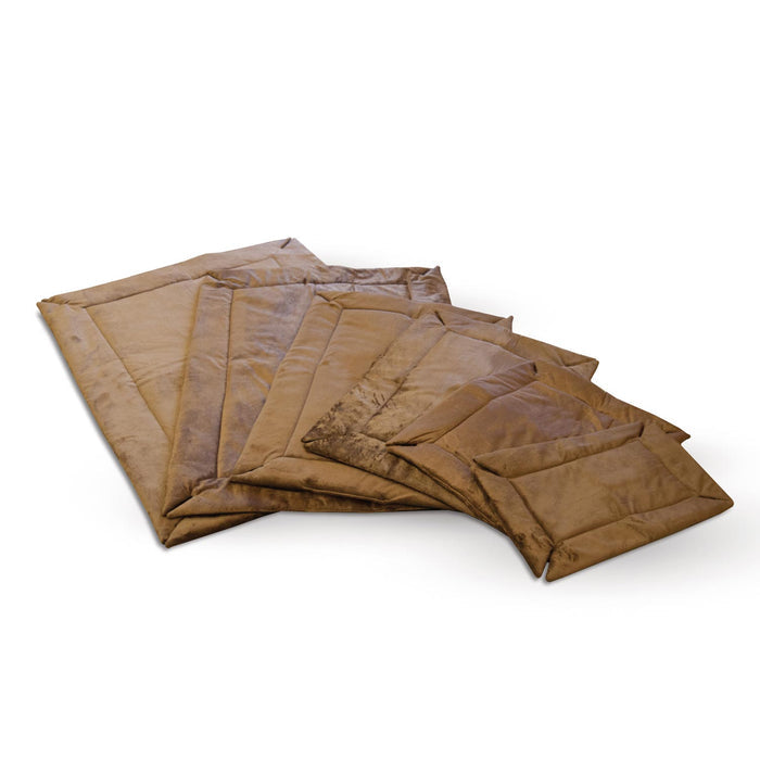K&H Self-warming Crate Pad Mocha Size Comparison